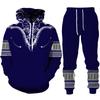 Afrikanischer Dashiki-Hoodie/Anzug für Herren, lässig, 3D-gedruckt, Ethno-Stil, Sweatshirt, Hose, Set für Herren/Damen, Folk-Custom Streetwear-Trainingsanzug