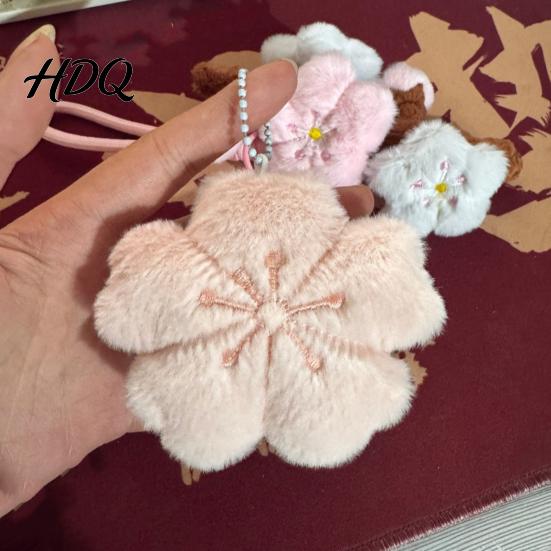 Tote Bag Keychain 1/2/3Pcs Pendant Soft Plush Cherry Blossom Design Key Chain