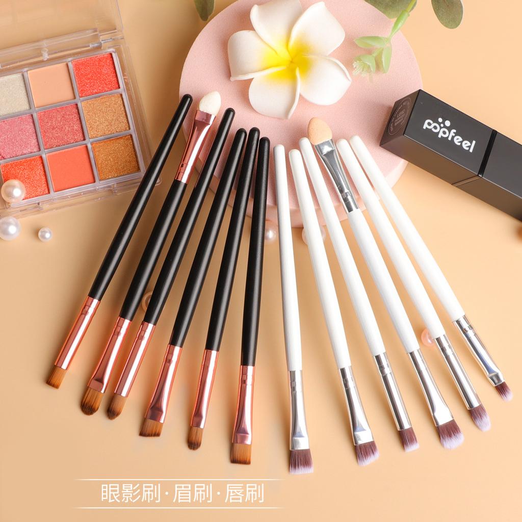 Small six eye makeup brushes, eyeshadow brushes, eyebrow brushes, lip brushes, beauty tool sets.