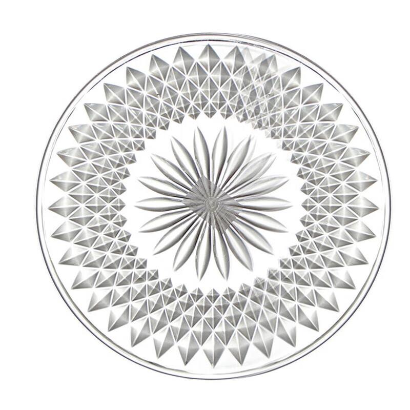 Huihuang Round Glass Fruit Plate with Base