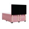 Box Spring Bed with Mattress Pink 140x200 cm Velvet