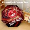8 Rib Auto Folding Umbrella Aberdeen FC Print Custom Name Text Portable Rain Gear