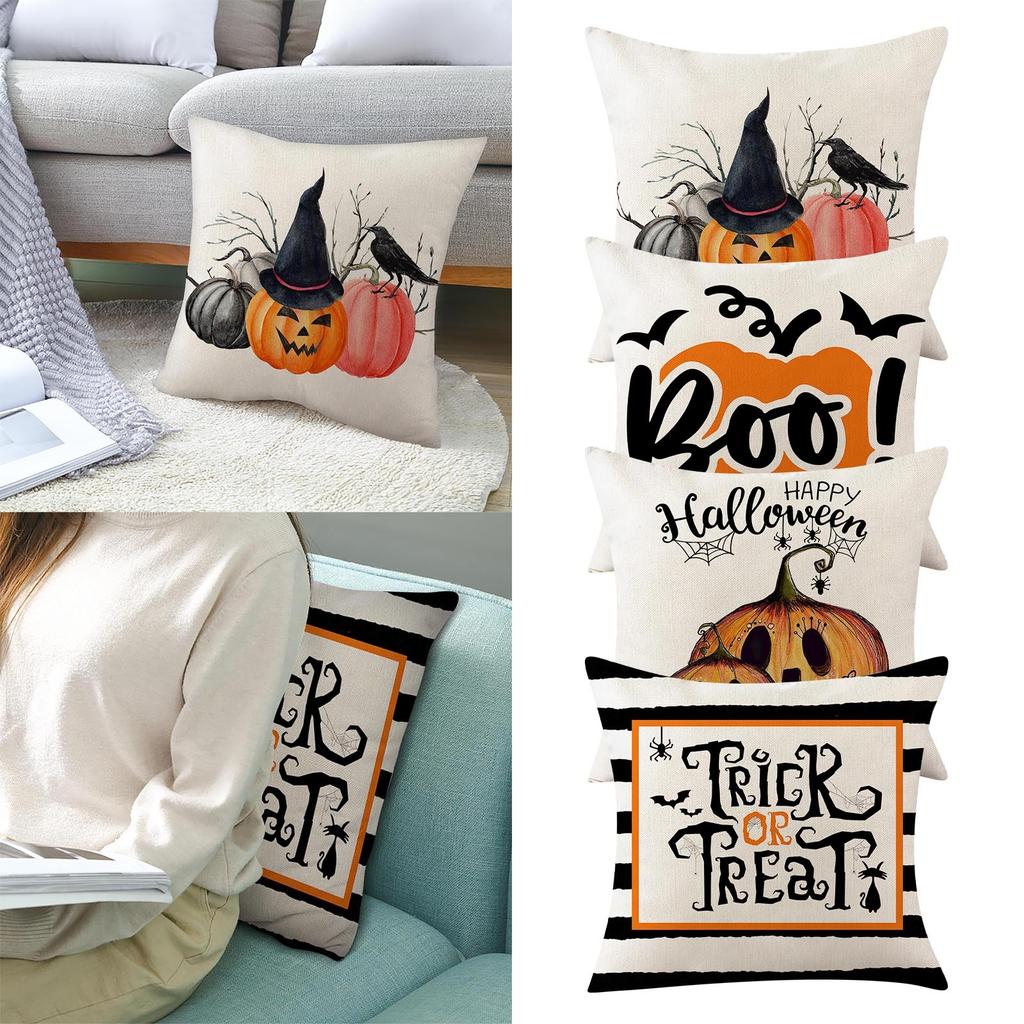 Satın alın (freeb) Halloween Pillowcase Waist Cushion Cover Sofa Home