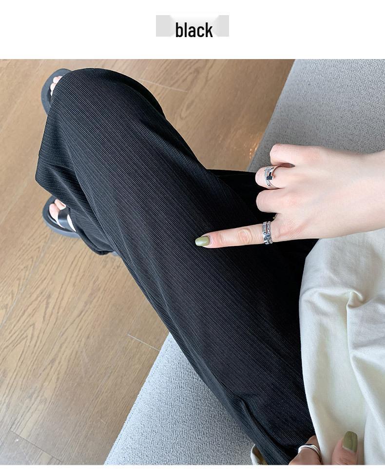 Damskie letnie spodnie haremowe z zielonego jedwabiu lodowego 2024: Wyszczuplające, drapowane, cienkie spodnie dresowe do sportu