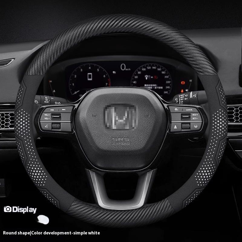 

For Honda TYPE R Accord Civic HRV CRV CITY Jazz Pilot Odyssey Spirior FIT Carbon fiber Car Steering Wheel Cover Auto Accessories