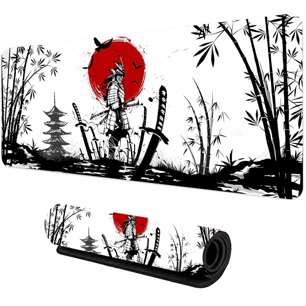 Mouse Pad Războinic Samurai Accesorii Computer Gamer Covoraș Masă Tastatură Mousepad Negru Companie Gaming Laptop Accesoriu Birou PC