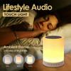 Bedside Table Touch Lamp Wireless Bluetooth with Speaker Light Colorful LED Night Dimming Atmosphere for Bedroom Table Lamp