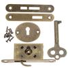 1 Set Bronze Hidden Lock For Jewelry Box Cabinet Drawer Zinc Alloy Security Latch Vintage Style Lock Key Secure Storage