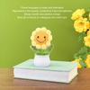Crochet Sunflower Cute Knitted Sunflower In Pot Mothers Birthday Gift Office Desk Decor