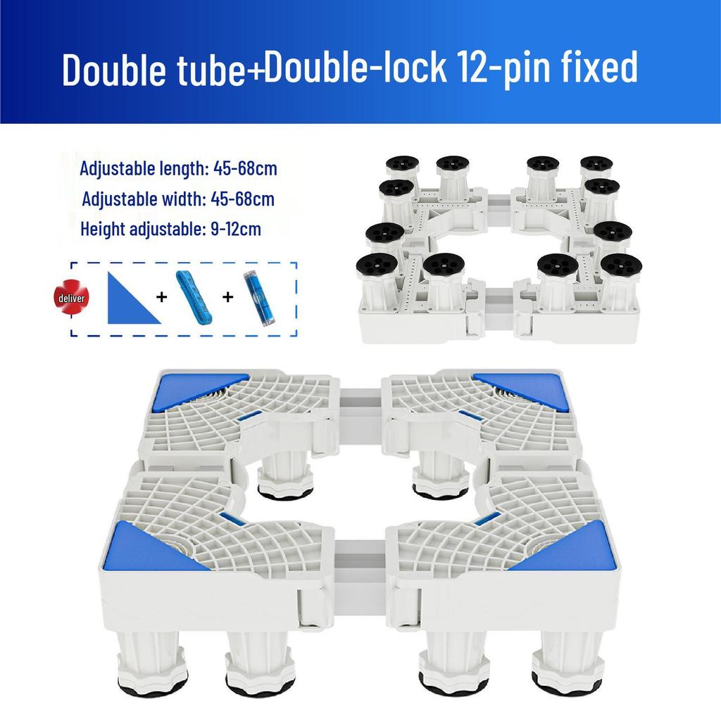 Adjustable Moisture-Proof Washing Machine Stand with Drum Impeller