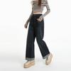 ZuoSe Women's Slim-Fit High-Waist Wide-Leg Denim Jeans