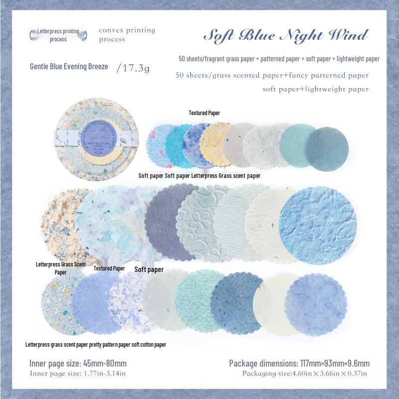 Retro Round Paper Pieces: Versatile Light Color Series for DIY Decoration