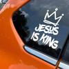 Jesus is King and wears a crown creative&funny stickers for cartoon fans&lover,high quality for car trucks motorcycles & laptops