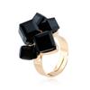 Kristall offener Ring geometrische Legierung Fingerring Schmuck