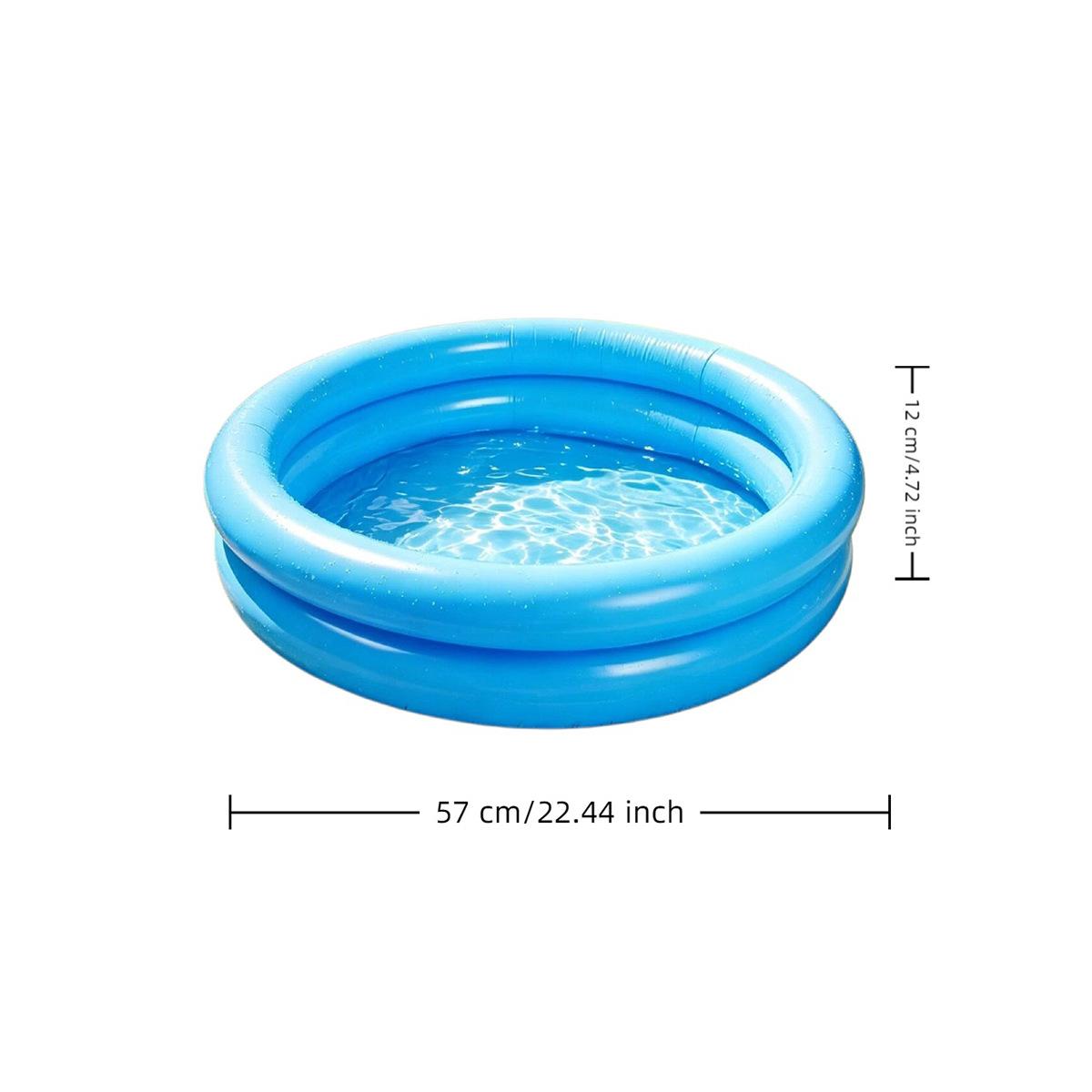 60‑Centimeter Round Inflatable Kids Pool, Portable Infant Summer Paddling Bath Pool синий