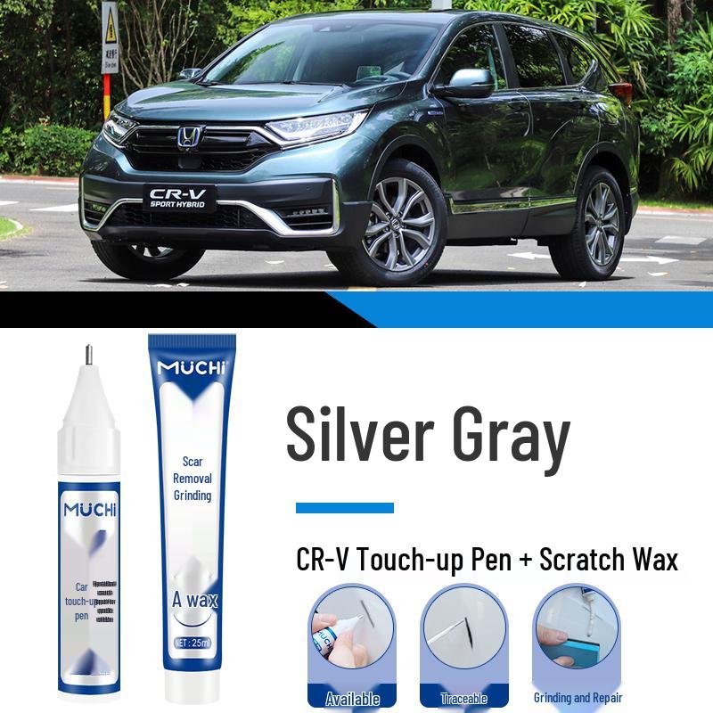 CRV Crystal White Pearl & Black Touch-Up Paint Pen for Car Scratches