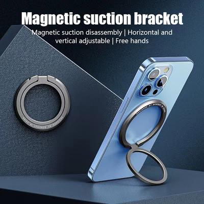 Manyetik Cep Telefonu Yüzük Tutucu Cep Telefonu Braketi Çıkarılabilir Cep Telefonu Tutacağı iPhone MagSafe Samsung Xiaomi için Destek Çubuğu