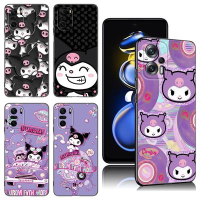 Cute Kuromi Black Silicone Phone Case For Xiaomi POCO X3 X4 NFC F4 GT F5 F6 M3 M4 M6 X5 X6 Pro 5G M5 C55 C65