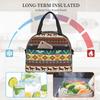 Isolierte Lunchtasche mit ethnischem Muster Pferde Geometrisch Bento-Tasche Wiederverwendbare Thermos-Lunchbox mit verstellbarem Schultergurt