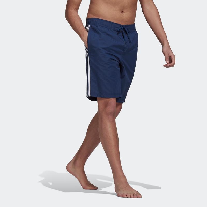 Adidas Originals Drawstring Waist Striped Letter Logo Printed Shorts Men Shorts Deep-Indigo HK7389