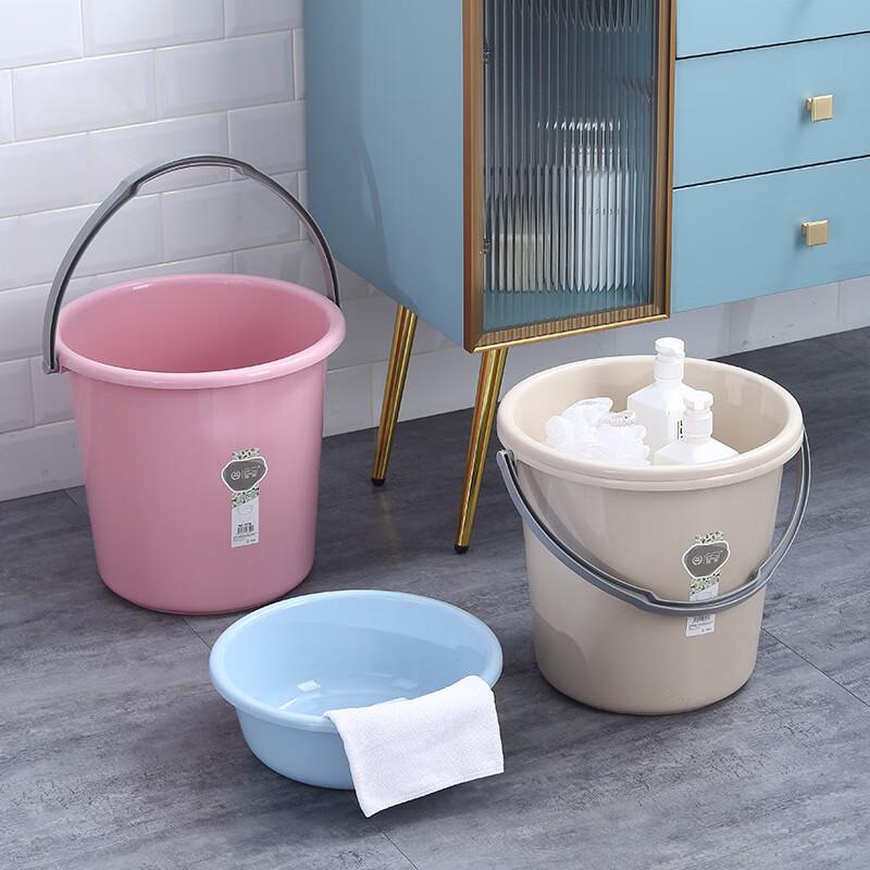 Household Plastic Wash Basin and Bucket Set