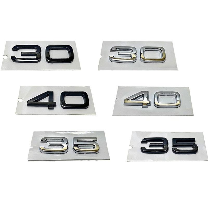 30 35 40 45 50 55 rear trunk displacement number mark car stickers for 136a A4L A5 Q357 A8L refit labels fender side digitala136