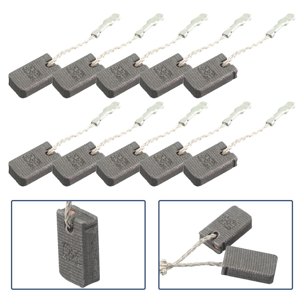 6pcs/set E64 Carbon Brush For 1200W Angle Grinder GWS12-125S / GWS12-150SE64 Self-Stop 6X10X17 Power Tools Accessories