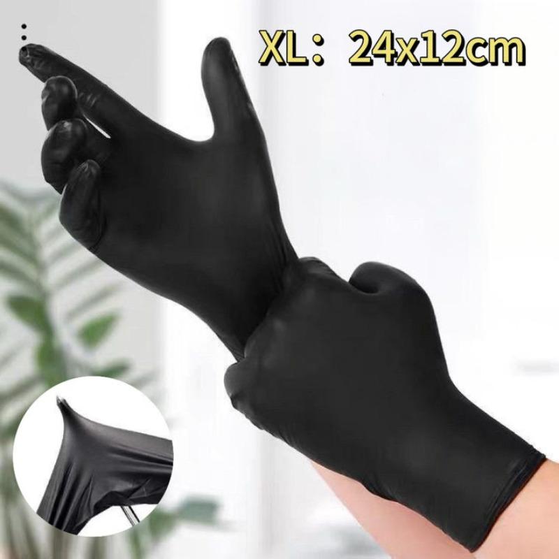 10-400pcs Disposable Rubber Glove Black Latex Free PVC Gloves Household Kitchen Cleaning Gloves for Cooking Tattoo Hair Dye 6