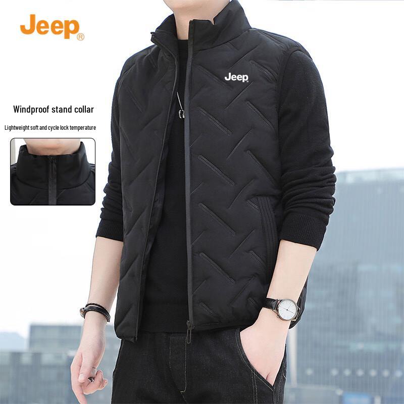 

Men s JEEP High-Collar Fleece-Lined Padded Vest M