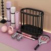 Multi-Purpose Storage Bin Organizer with Wheels - Heavy-Duty Home Fitness Gear Storage Cart for Yoga Mats Storage Basket