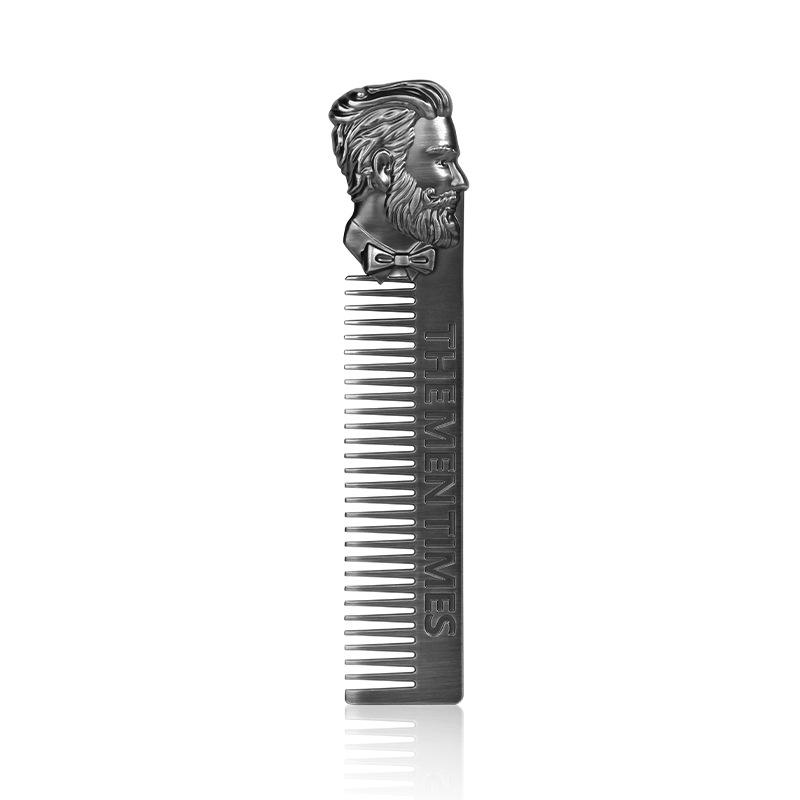 Zinc Alloy Oil Large Back Styling Comb, Portable Beard Hair Comb