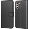 Coque de Protection - PROSHOP - pour Samsung Galaxy S22 - Effet Cuir - Semi-rigide - avec 2 Verres Trempés