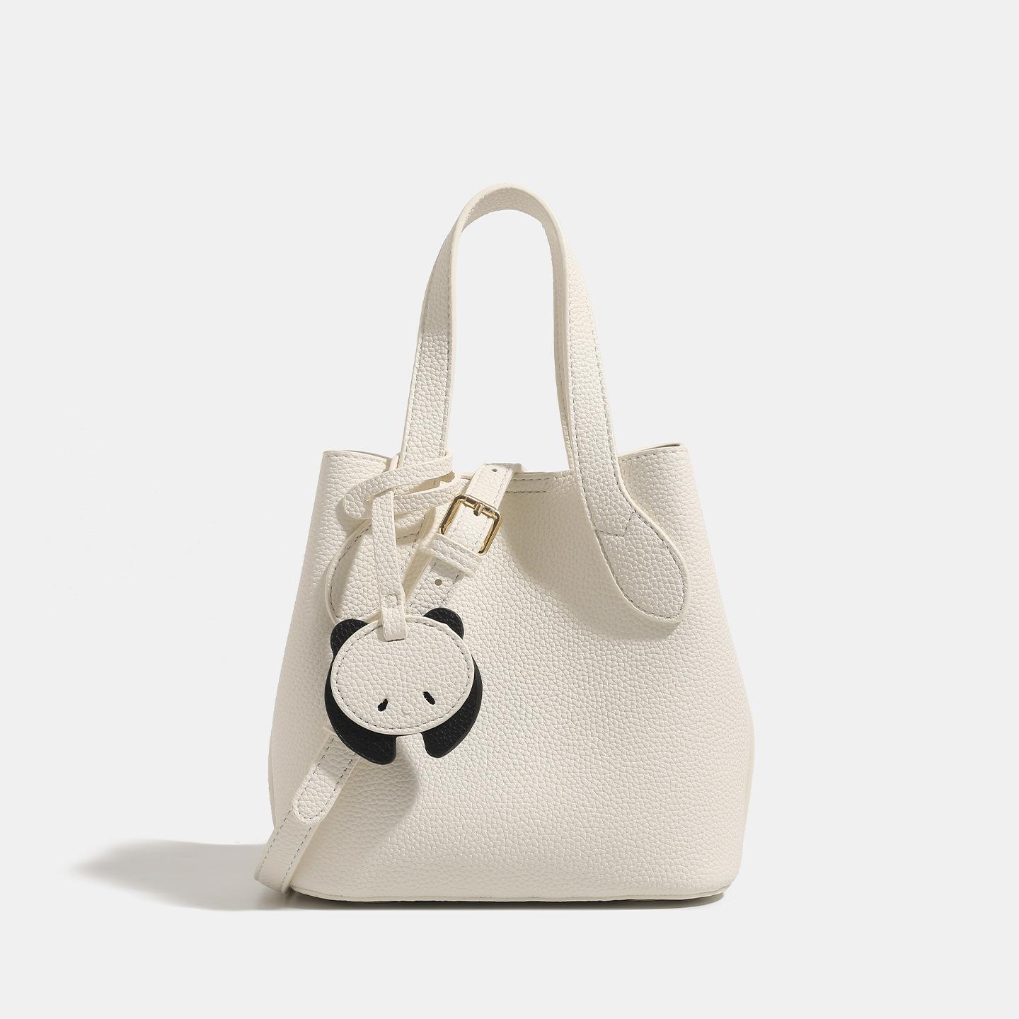 2026 Summer New Niche Design Large Capacity Cartoon Bucket Bag Fashionable Versatile Shoulder Bag Trendy Crossbody Bag бежевый