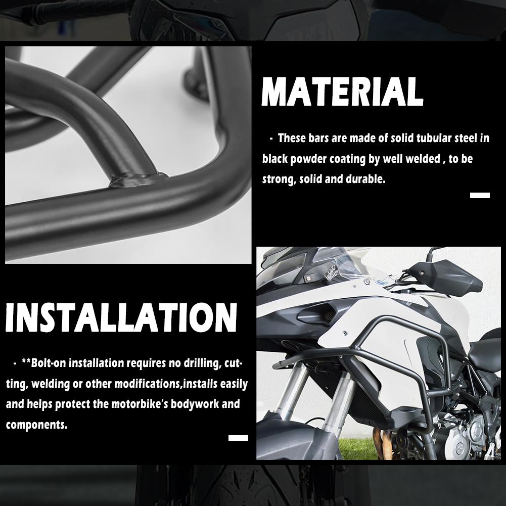 WOLFLINE for TRK502X Upper Engine Bumper for Benelli Bi500GS Upper Crash Bar Engine Guard for Benelli TRK502X Bi500GS 2021-2024