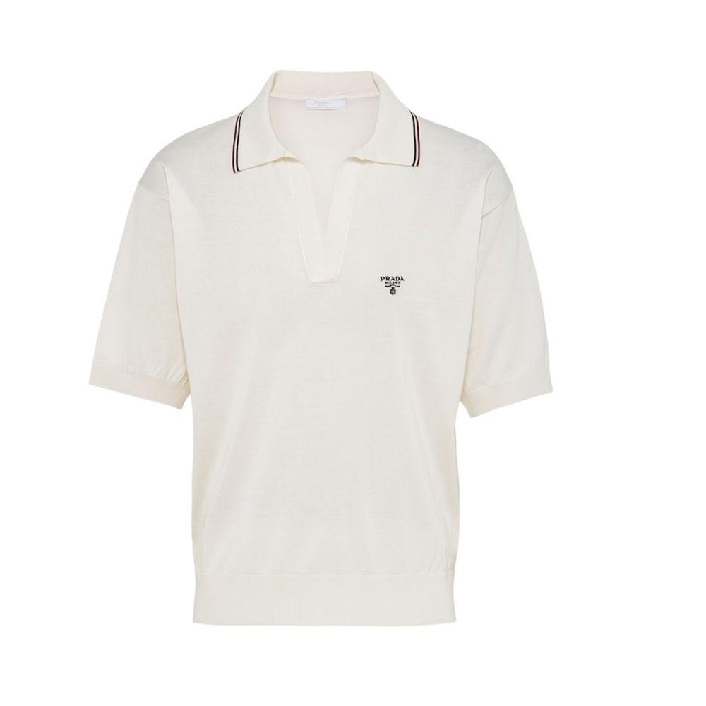 PRADA Logo Embroidered Short-Sleeved Polo Shirt UMB765-14HB-F0009-S-OOO