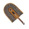Handmade Straw Weaving Fan Natural Sea Grass Raffia Fan with Long