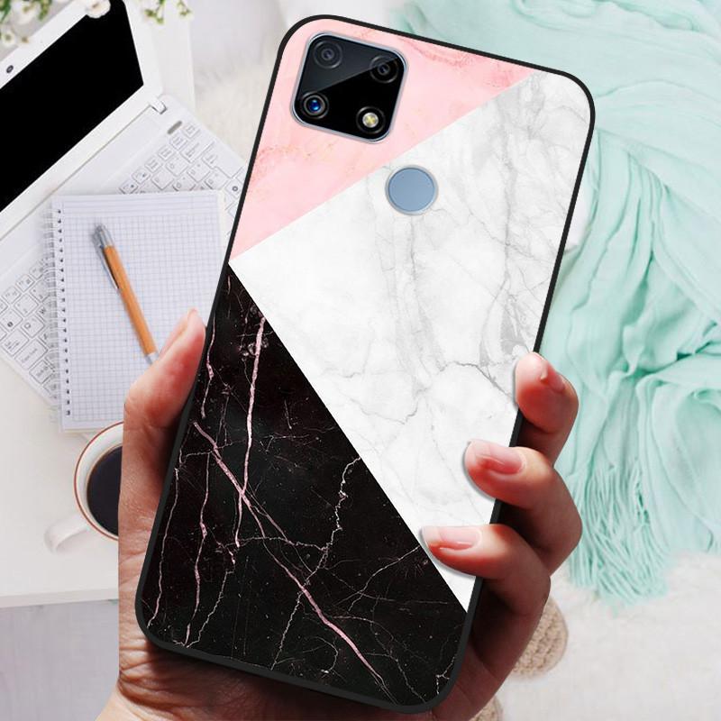 Pro Realme C25s pouzdro Soft TPU silikonový kryt na telefon pro OPPO Realme C25 pouzdro Bumper C25S RMX3195 C 25S nárazuvzdorný kryt Coque