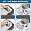 Home Key Lock Box Wall-mounted 4-digit Password Security Lock Key Storage Waterproof Storage Box for Home Office Key Storage