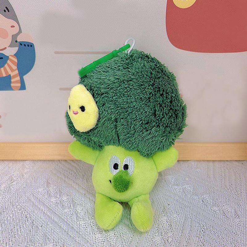 Llavero con colgante de brócoli vegetal de dibujos animados, moderno y bonito, para decorar bolsos.
