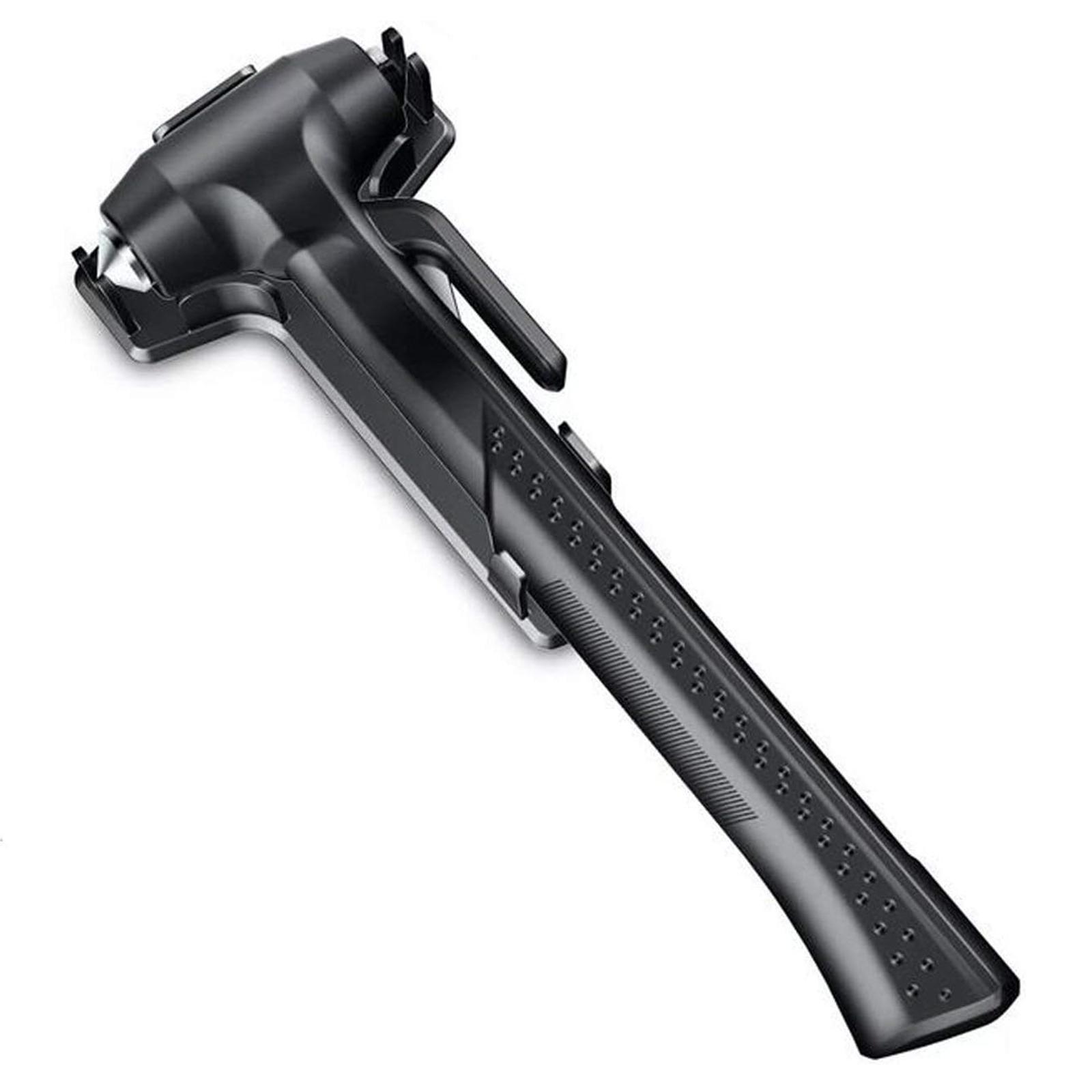 

Car Safety Hammer with Seat Belt Cutter Window Breaker Long Handle Emergency Escape Tool Red