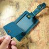2025 Vintage Genuine Leather Luggage Tag Rectangle Travel Hang Tag Personalized Check-in Card Holder for Airplane/Business Trips