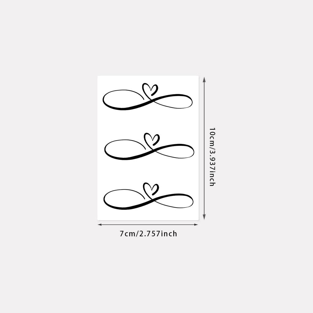 Senso Avanzato, Semplice, Piccolo, Fresco, Romantico E Bello Amore, Adesivo Tatuaggio Anello di Mobius