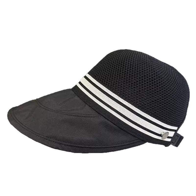 Women's Wide Brim Summer Sun Protection Hat with Open Top & Face Covering