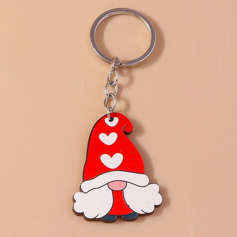 Romantic Wood Keychain Charms Love Heart Lip Keyrings Pendants for Women Girls Handbag Decor DIY Valentine's Day Key Chain Gifts