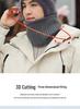 Men's Winter Black Velvet Pullover Hat & Scarf Set for Cycling - Windproof and Warm