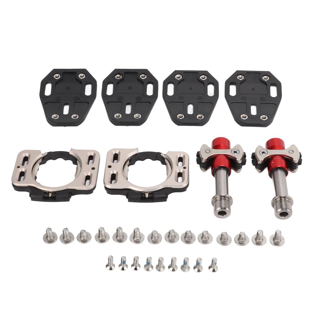 Road Bike Titanium Alloy Self Locking Pedal Ultralight 3 Bearing Self Locking Clamp Pedal