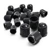 Universal Plastic Tire Valve Stem Caps with Rubber Ring Black Dustproof Air Valve Cover for Car Motorcycle Bike Wheel Tyre Valve Stems 1