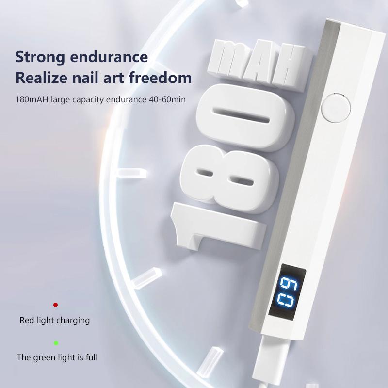 Portable Mini Handheld Nail Lamp Screen Display Quick Dry Gel Polish Nail Home Salon Manicure Tools Uv Nails Light