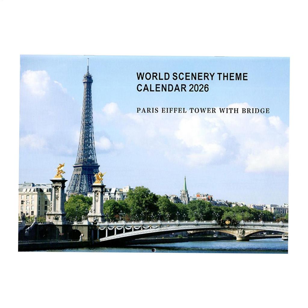 2026 Landscape Calendar Beautiful World Scenery Calendar Monthly Landscape Of Different Regions 12 Months Wall Hanging Calendar