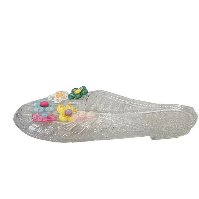 Fairy Wind Sweet Bow Sandals Crystal Shoes Flower Bag Head Cool Slippers Women's Summer Fashion Beaded Flat Slippers